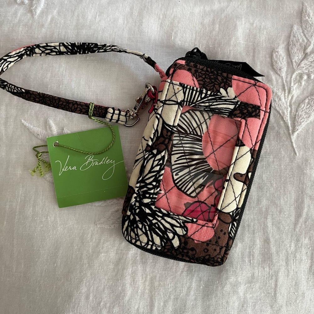 Vera Bradley All in One Wristlet Mocha Rouge